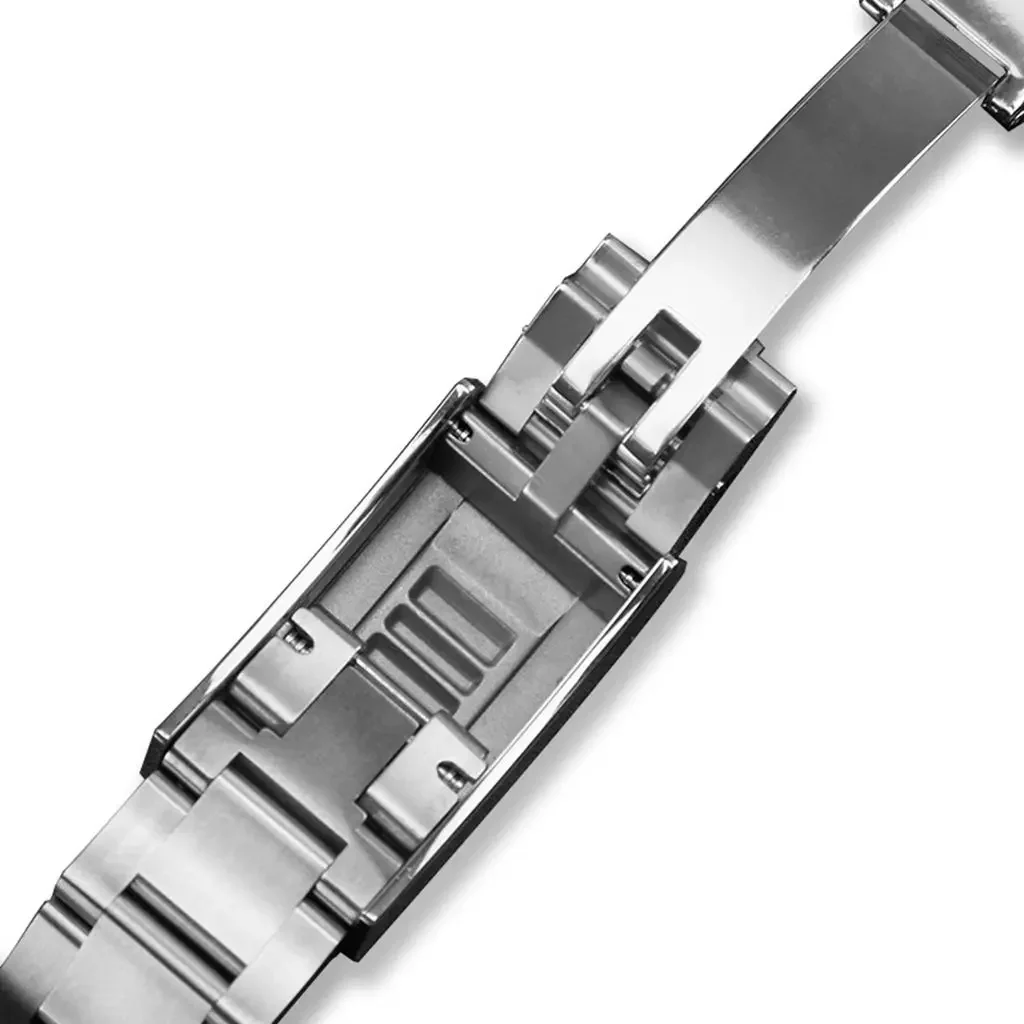 20mm Watch Strap Glide Lock Clasp Stainless Steel Silver Rose Gold Black Fit Watches Case Accessories Parts