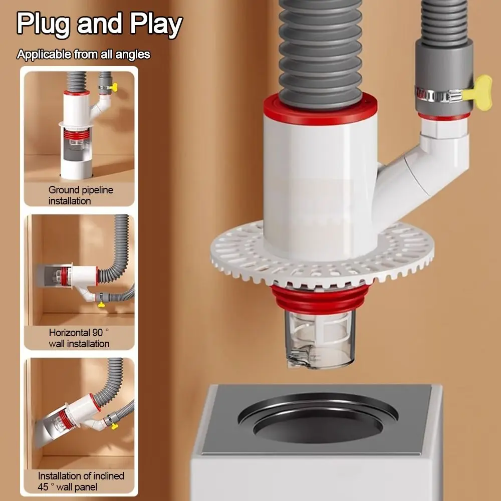 

Соединитель для трубы стиральной машины с защитой от запаха, уплотнительное кольцо для раковины, канализационное соединение, многофункциональный тройник для сливной трубы