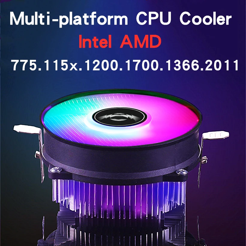 Efficient Cooling CPU Cooler Fan 3Pin 4 Pin PWM PC Quiet Intel LGA 2011 1700 775 1200 1150 1151 1155 1366 X79 X99 AMD AM3 AM4