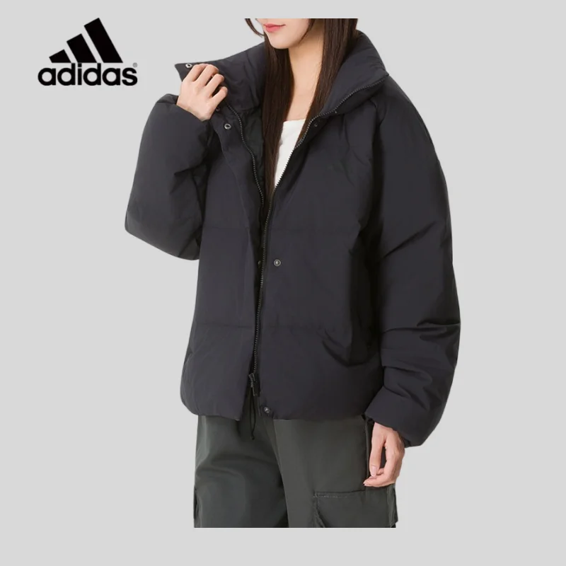 Adidas Adidas Women's Sports and Leisure Down Jacket 26 Autumn and Winter New Cotton Feather Thick Coat LE4962