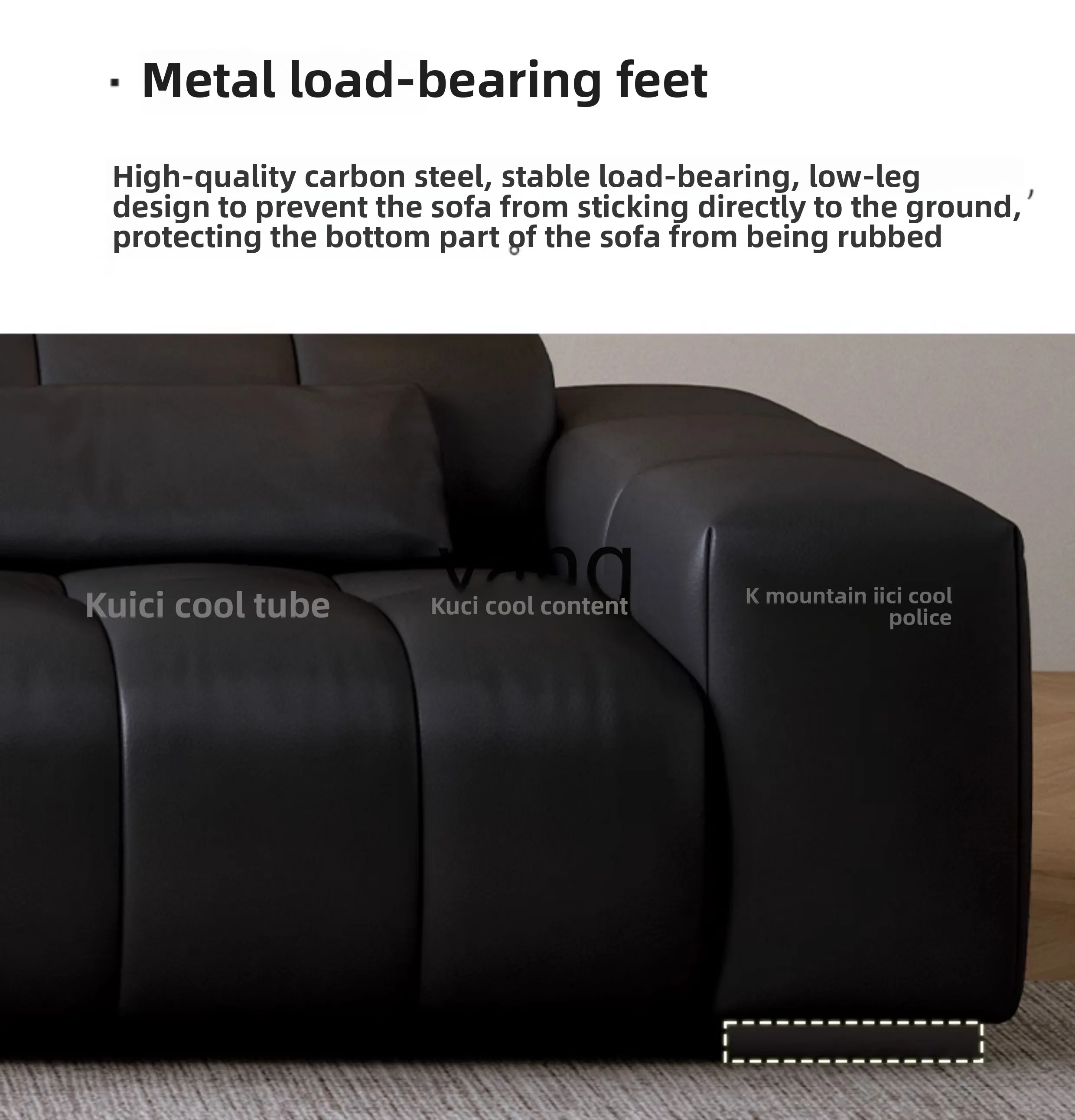 LH retro style leather first layer cowhide high backrest adjustable sofa zero against the wall