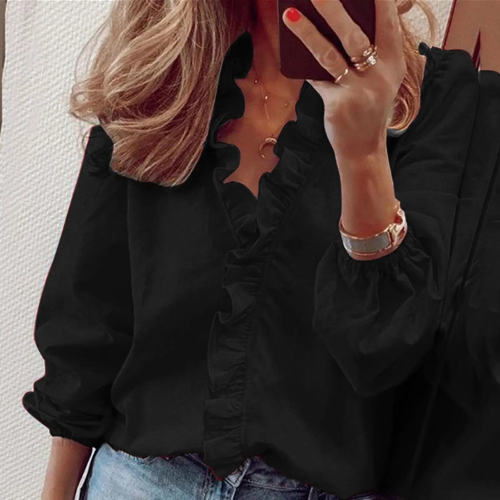 

Vintage Solid Casual Loose Blouses For Women Fashion 2024 Autumn Women's Oversized Shirts And Blouses Elegant Youth Female Tops