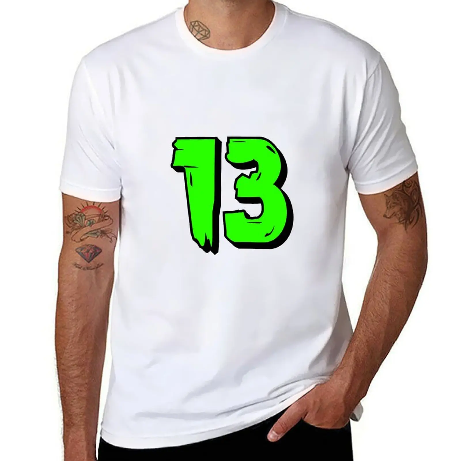 

13 (The Number Thirteen) T-Shirt t shirt man plain man t shirts high quality luxury brand T-Shirt