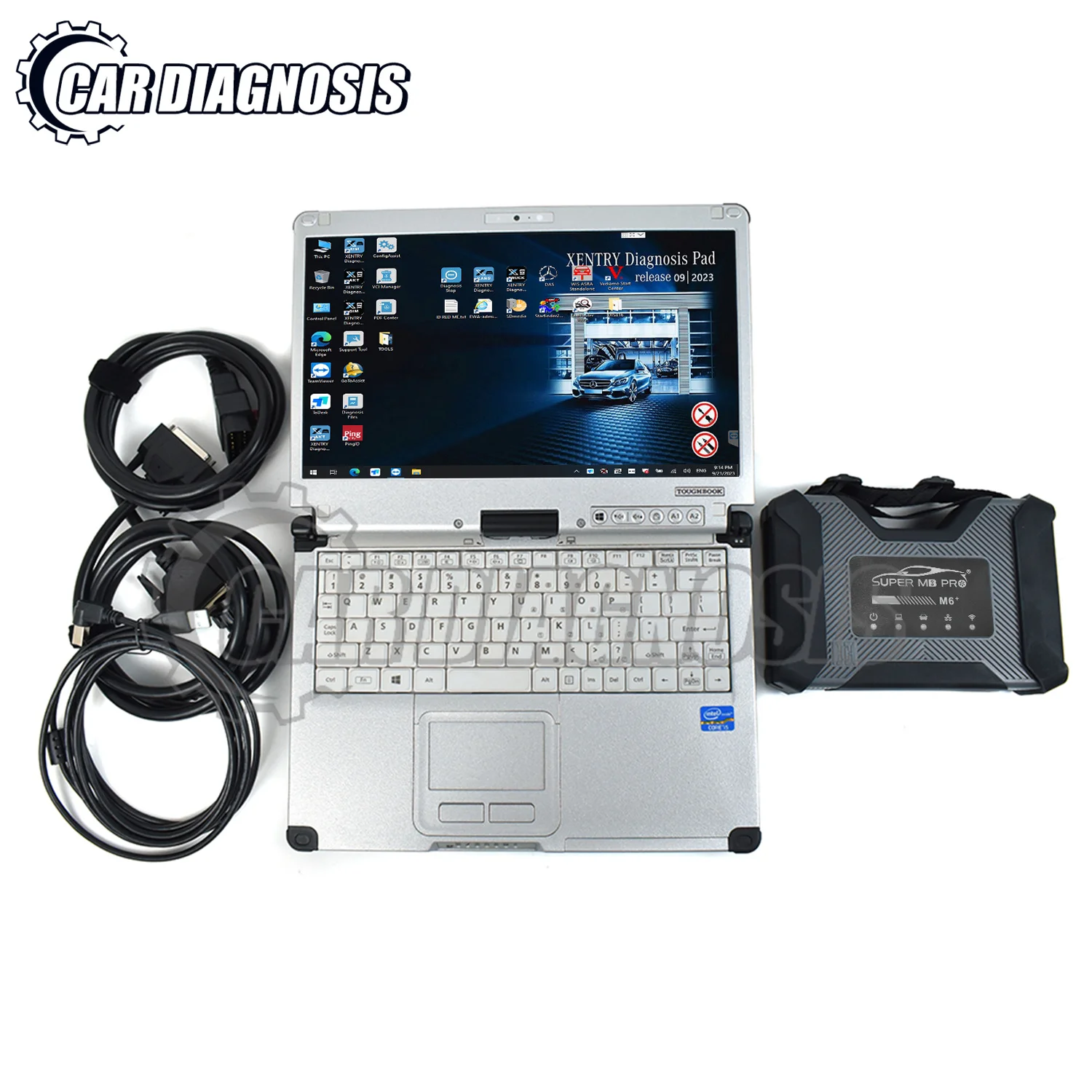 SUPER MB PRO M6 Wireless Star Diagnosis for Benz with MultiplexerCar Truck diagnostic Tool With CF C2 laptop