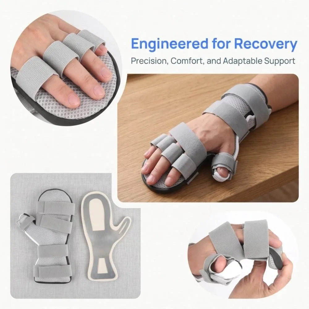 Orthotic Detachable Wrist Support Splint Lightweight Adjustable Hand Brace Breathable Bendable Finger Spreader Straightening