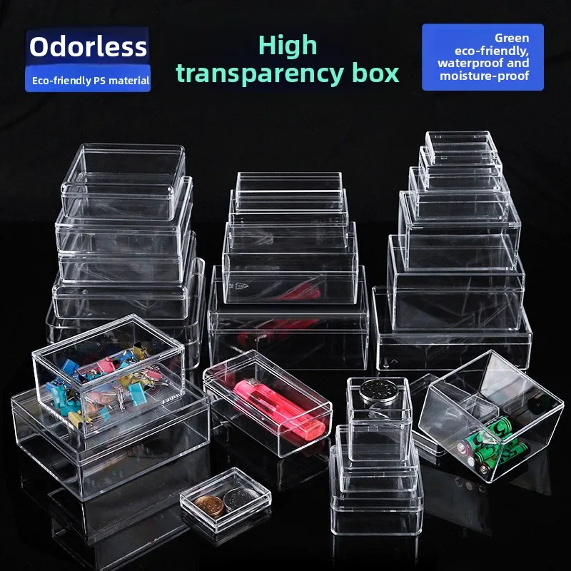 

Transparent Acrylic Storage Box Small Plastic Display Case Clear Organizer Box Compact Size Showy Storage Solution