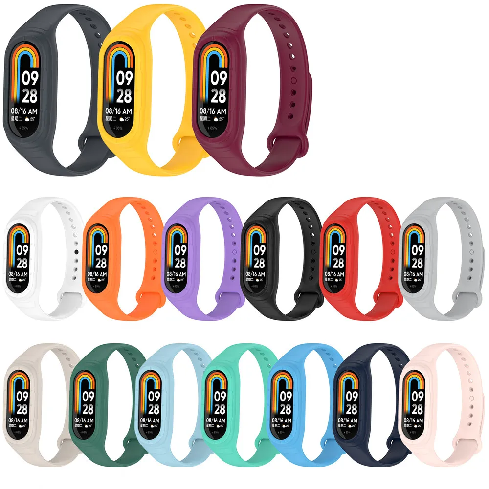 샤오미 밴드 9 9NFC 스트랩 스포츠 시계 밴드, 소프트 TPE 손목 베젤 프레임 팔찌 케이스
