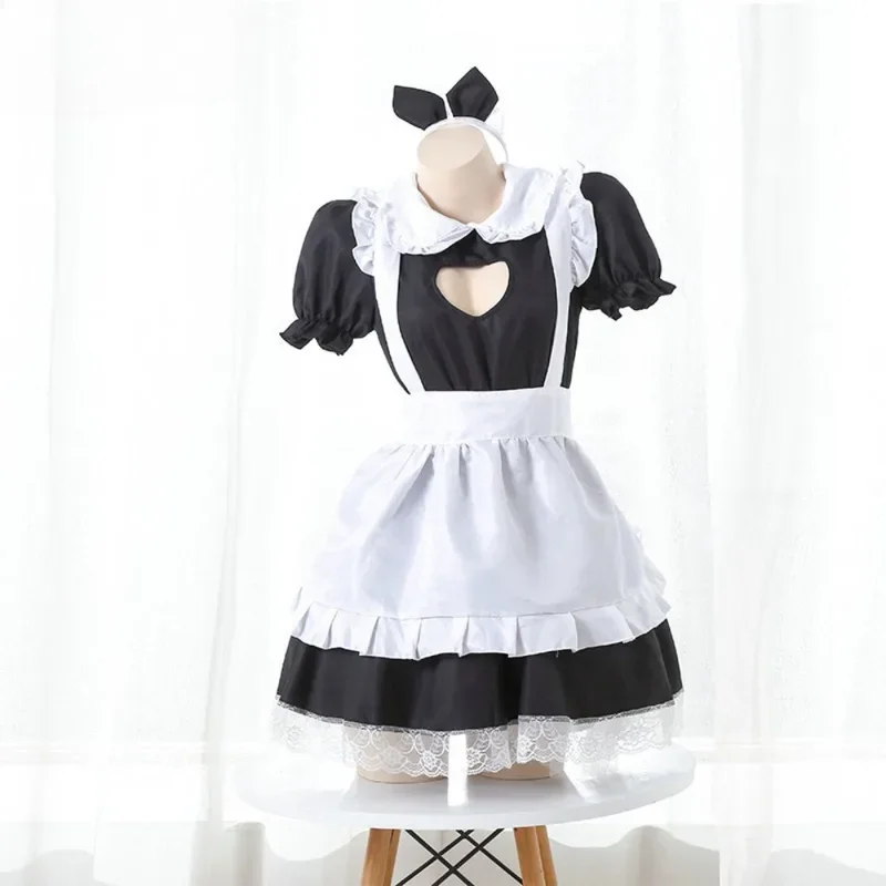 SN55Lolita Servant Kawaii Apron Dress Japanese Anime Show Cosplay Costume High Quality Maid Outfit Women Sexy Lingerie Stage$@1w