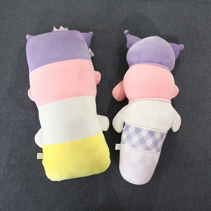 Coussin de dos Long de dessin animé, confortable Kuromi My Melody cannelle, poupée en peluche, oreiller, décoration de la maison, cadeaux d'anniversaire, jouet
