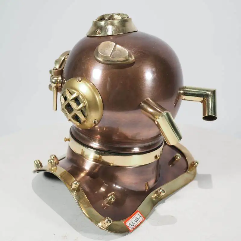 Indian retro punk bronzer ornament small diving helmet waterproof metal hat brass bar soft wear