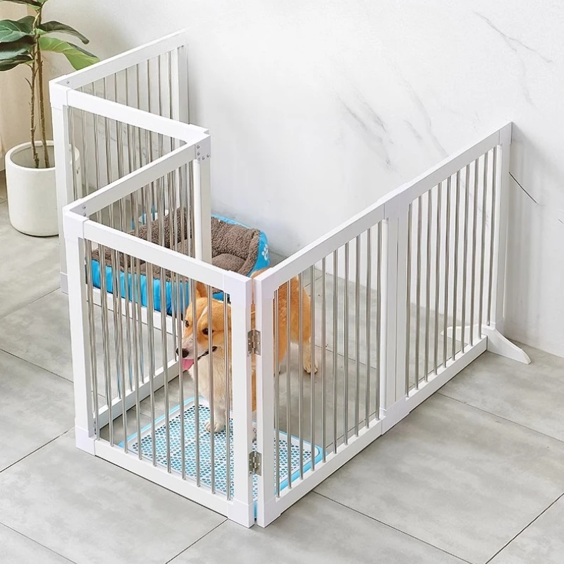 

‌ Складной барьер для ворот для домашних животных — высокий забор для собак без сверления, комнатная перегородка для кошек с защитой от опрокидывания и регулируемой шириной с несколькими панелями