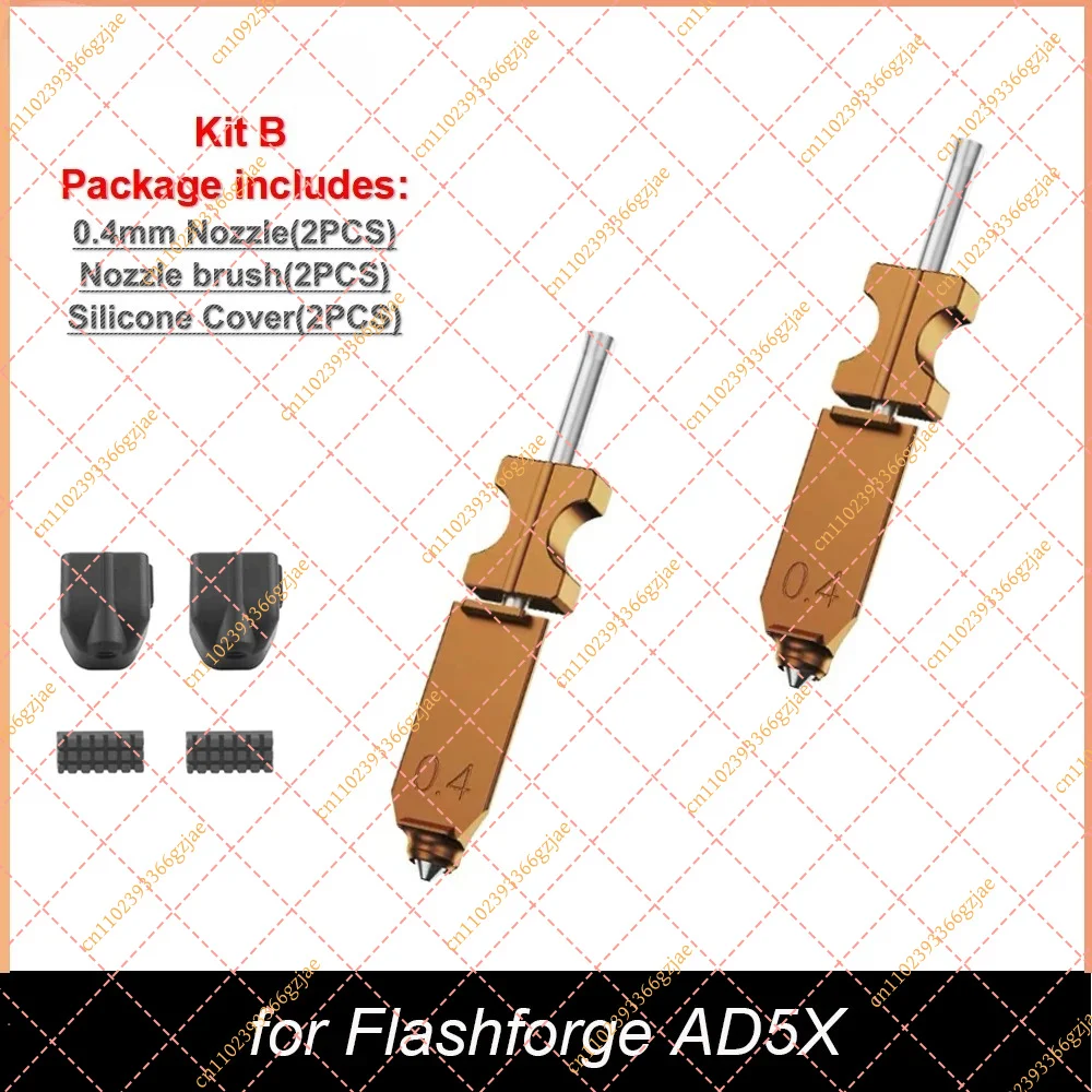 KLF HzdaDeve 0.25 0.4 0.6MM AD5X Chromium Zirconium Copper Nozzle Quick-Detachable Nozzle Print Head Parts Accessories