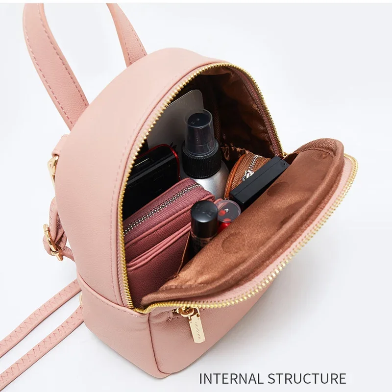 Backpack Mini Soft Touch Leather Small Backpack Female Fashion Ladies Bagpack Satchel Shoulder Bag Рюкзак Женский Рюкзак Женский