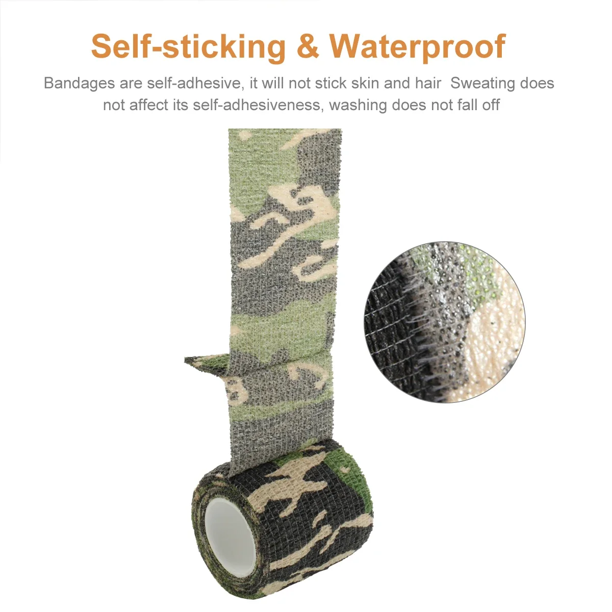 24 Rolls Elastic Bandage Tape Army Outdoor Hunting Camouflage   Stealth Tape Wrap Durable Self Adhesive Bandage