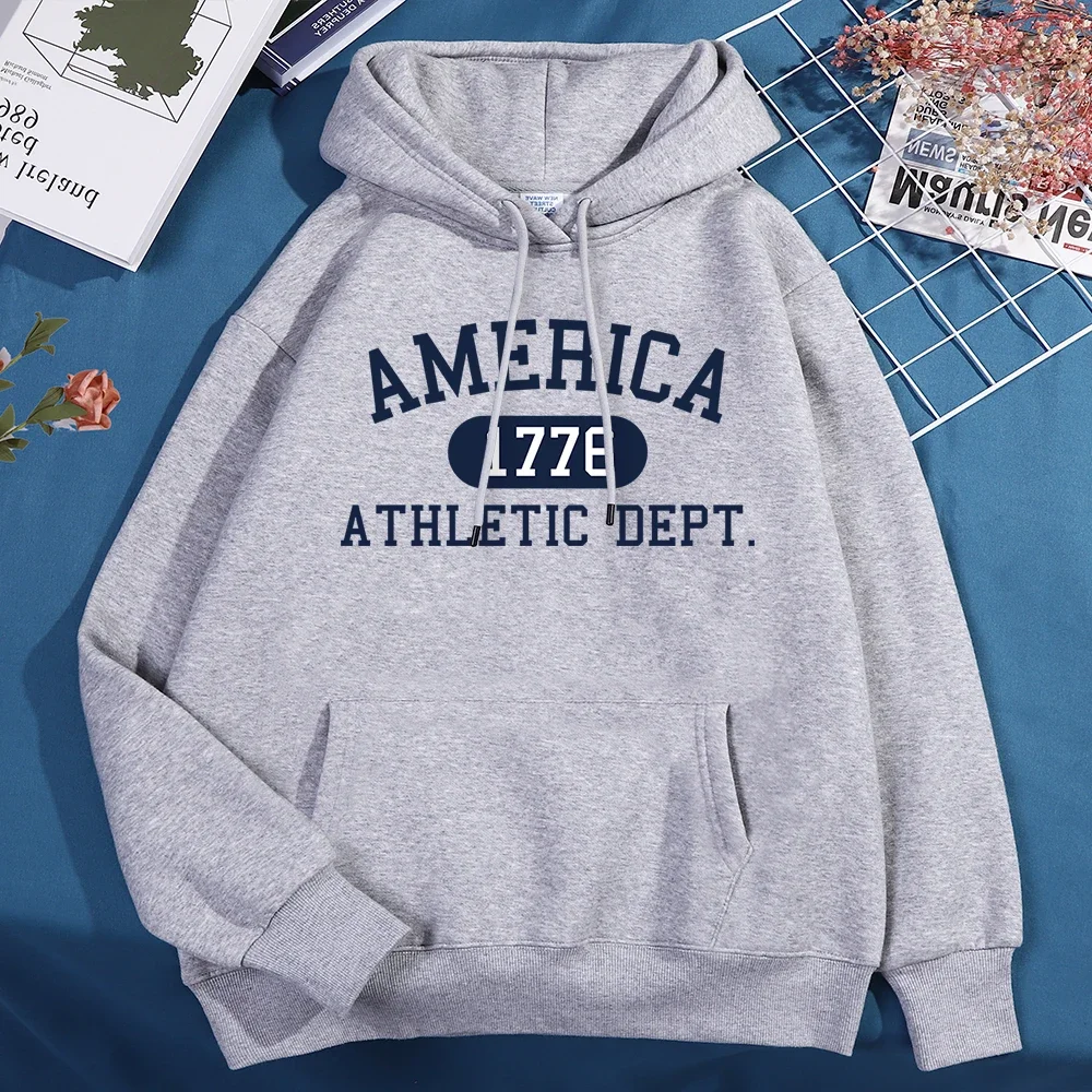 

America 1776 Athletic Dept Letter Hoodie For Men Women New Pullover Hoody Crewneck Pullover Hoodies Casual Pullover Sweatshirt