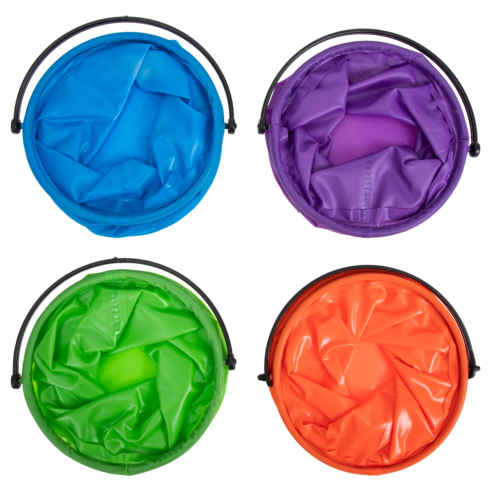 

4pcs Pigment Brush Washing Bucket Foldable Portable Water Container For Painting Fishing Buckets Pvc Small Foldable Bucket Space
