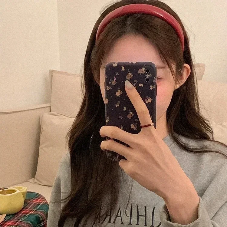 

Винтажная красная кожаная повязка на голову с губкой, женская модная темпераментная повязка для волос, повязка для мытья лица, женские вечерние аксессуары для волос, подарок