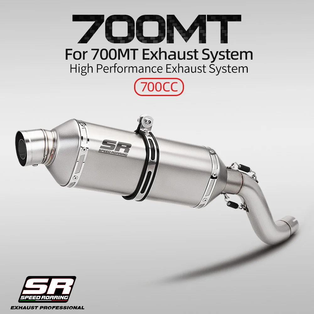Moto Modify Middle Tube Link Pipe for 700MT 700 MT Connection T162 Escape Exhaust Tail Fit Mid Link Pipe Slip On Exhaust System