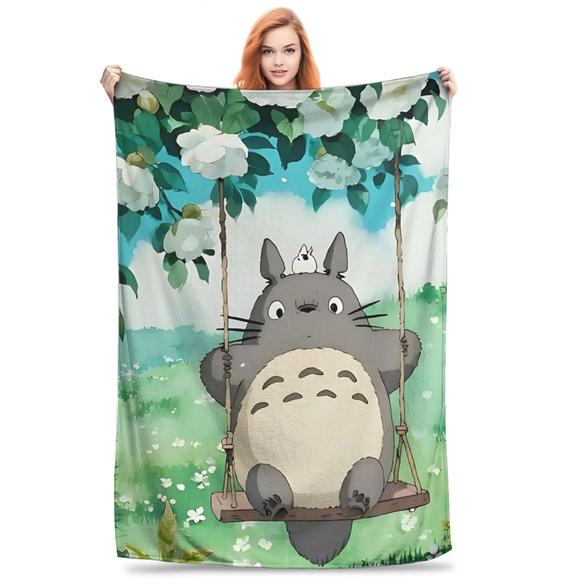 1PC My Neighbor Totoros  home room decorations Winter Blankets for Adults Bedding Home Interior Sofa Knee