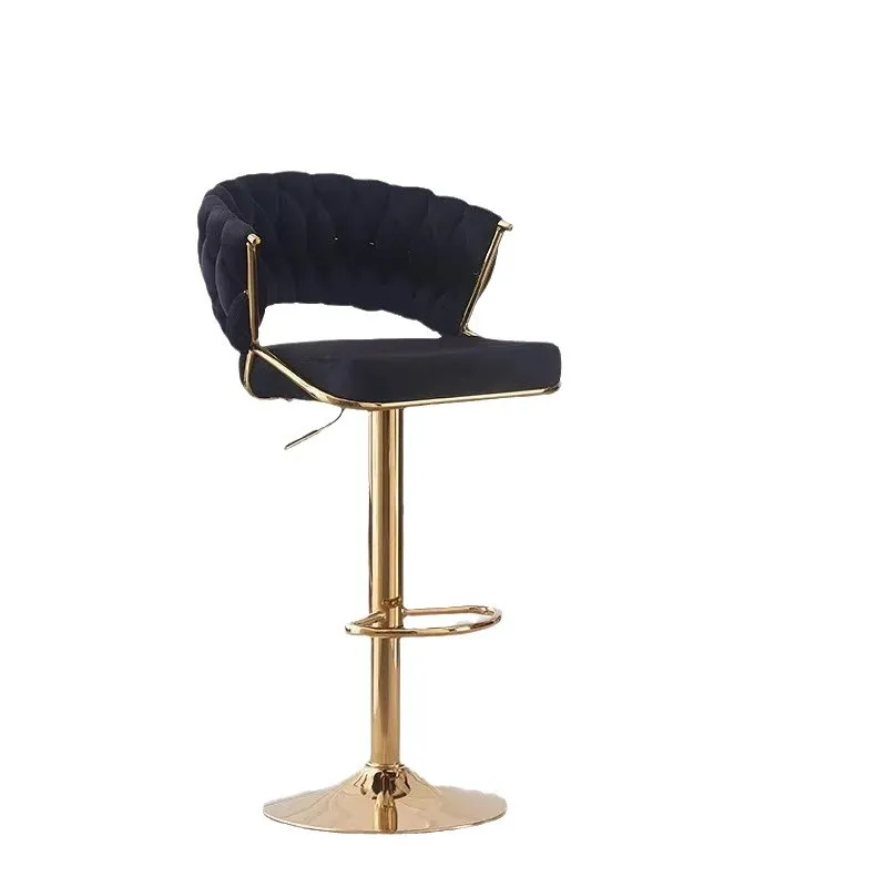 

Rotating cash register chair Elevated front desk lift Bar chair Bar high stool Modern simple back chair