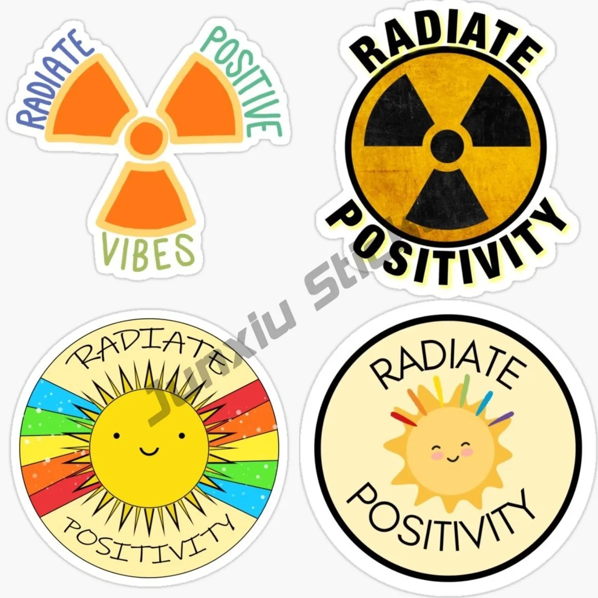 Funny Radiate Positivity Decal  Good Vibes LGBT Rainbow Pride Yoga Mandala Meditation Vinyl Sticker Car Accsesories