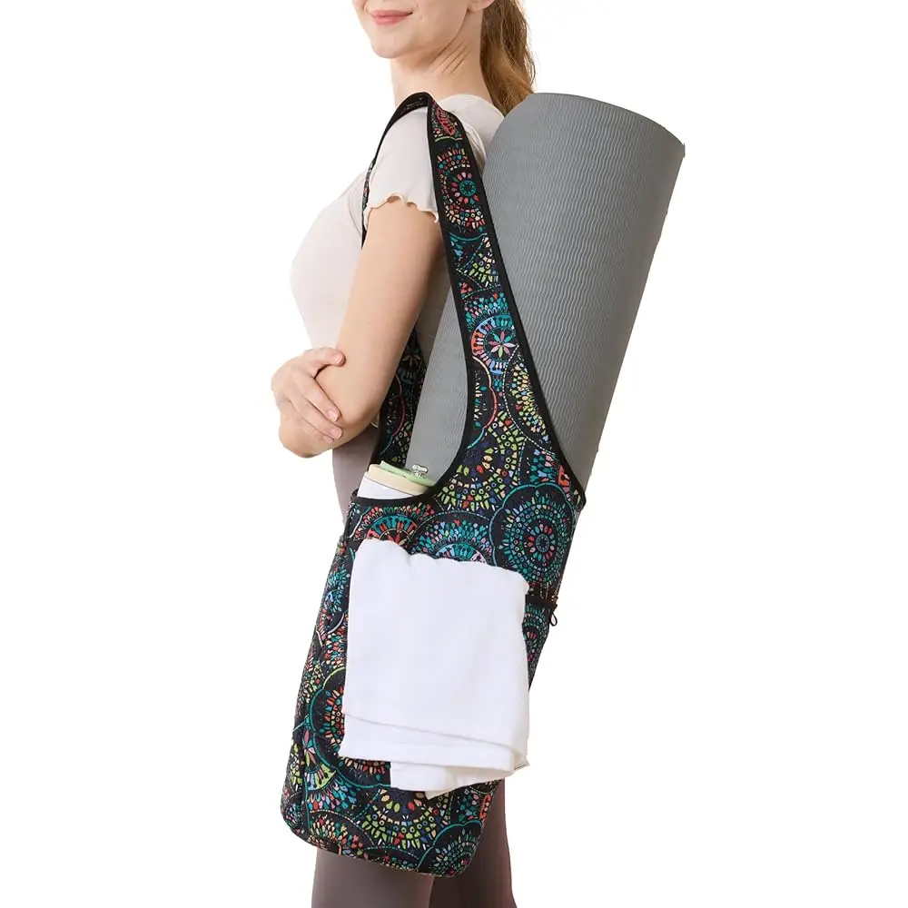 

Сумка для коврика для йоги – неопреновая, легкая, вместительная, с большим карманом на молнии, идеально подходит для ковриков для йоги и фитнеса.