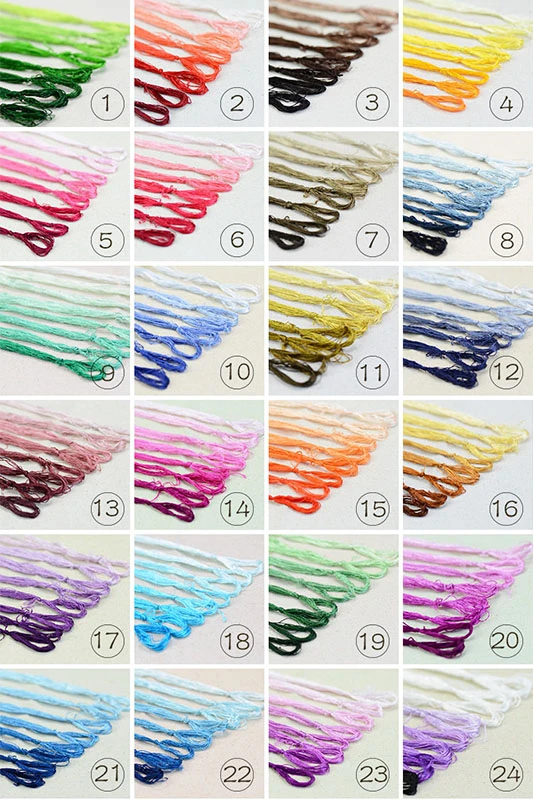 8 Colors 20m Suzhou Embroidery DIY Common Color Silk Line Branch Manual  Wholesale  thread