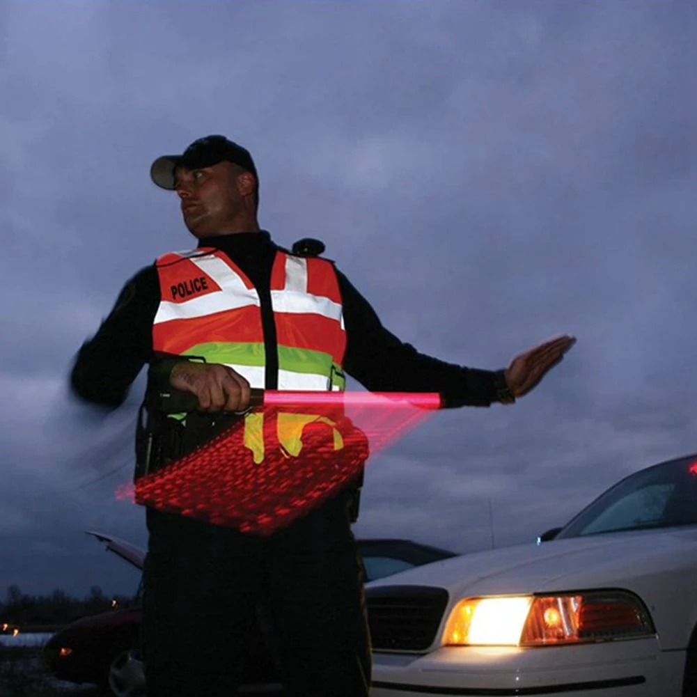 ABZV-Traffic Batons, светодиодная палка управления движением, палочки с защитным фонарем, сигнальные палочки для парковки и аэропорта, 16 дюймов, 2 шт.