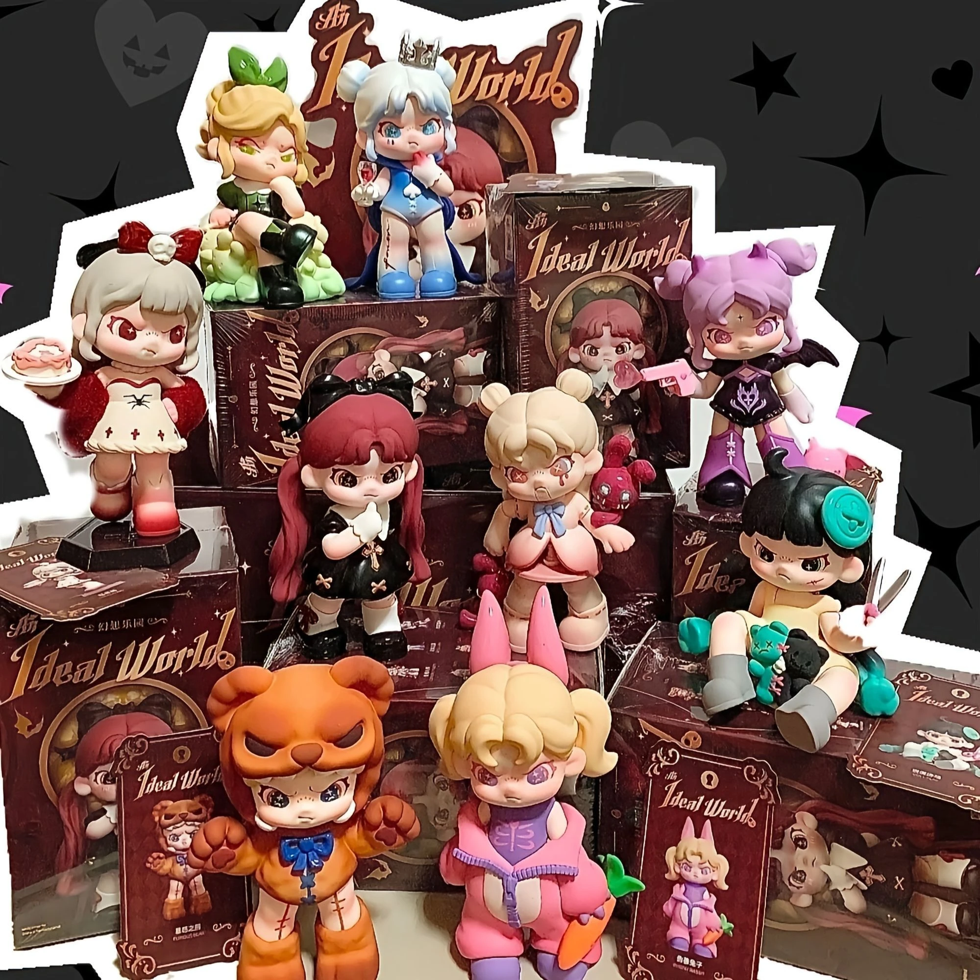 Scatola misteriosa carina scatola a sorpresa giocattoli borsa cieca kawaii anime scatola cieca giocattoli regalo di compleanno di Halloween ornamento di Natale