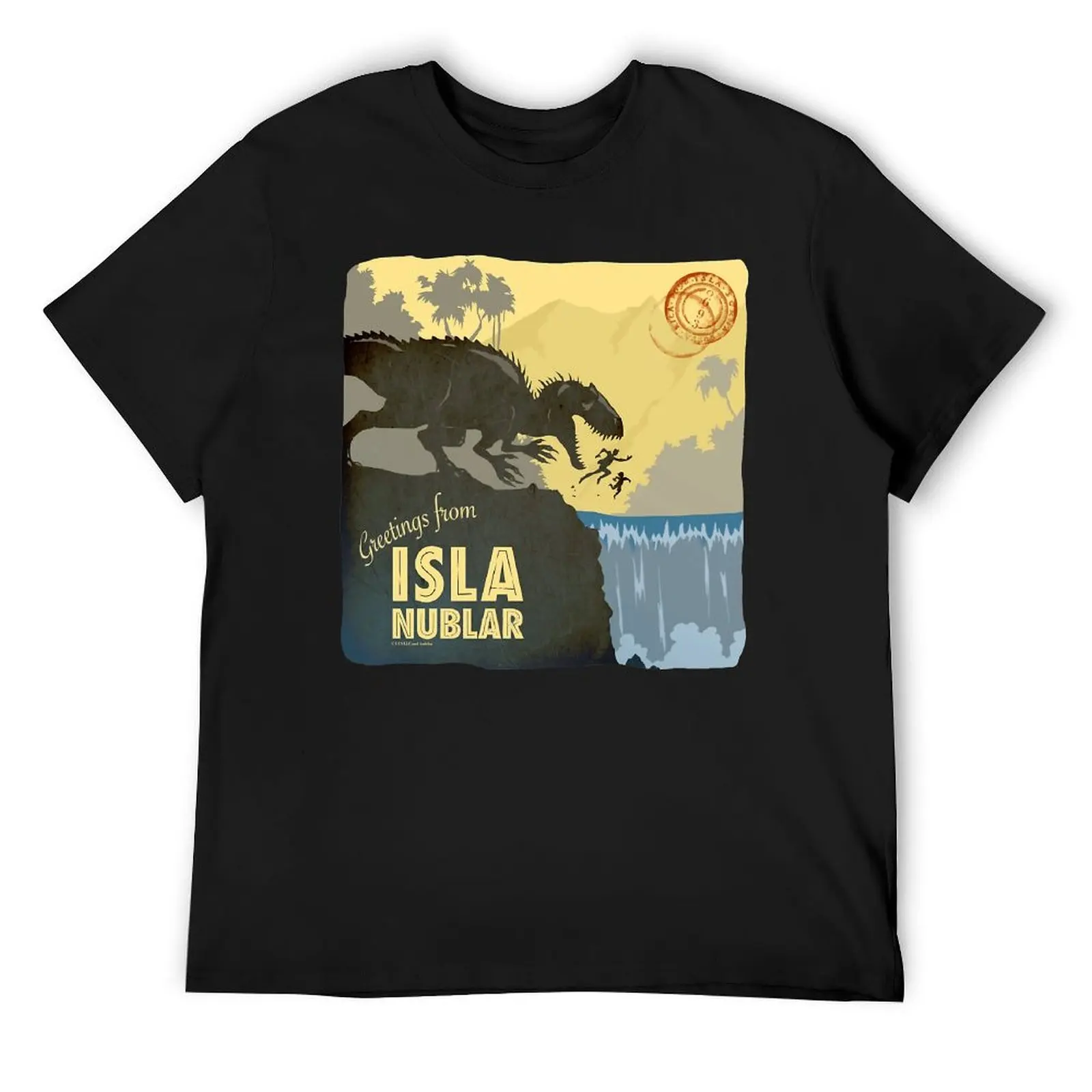 Greetings From ISLA Nublar Indominus (Dark) Fresh T-shirt Movement Top Tee Graphic Cool Funny Novelty Fitness Eur Size