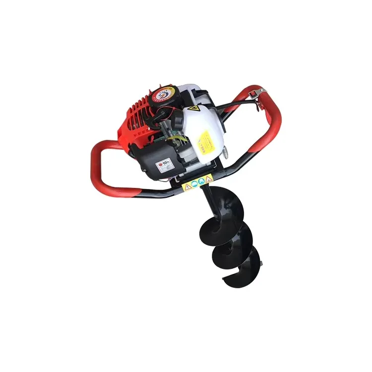 196Cc Earth Auger Hand Push Hole Digger Machine Portable Ground Drill