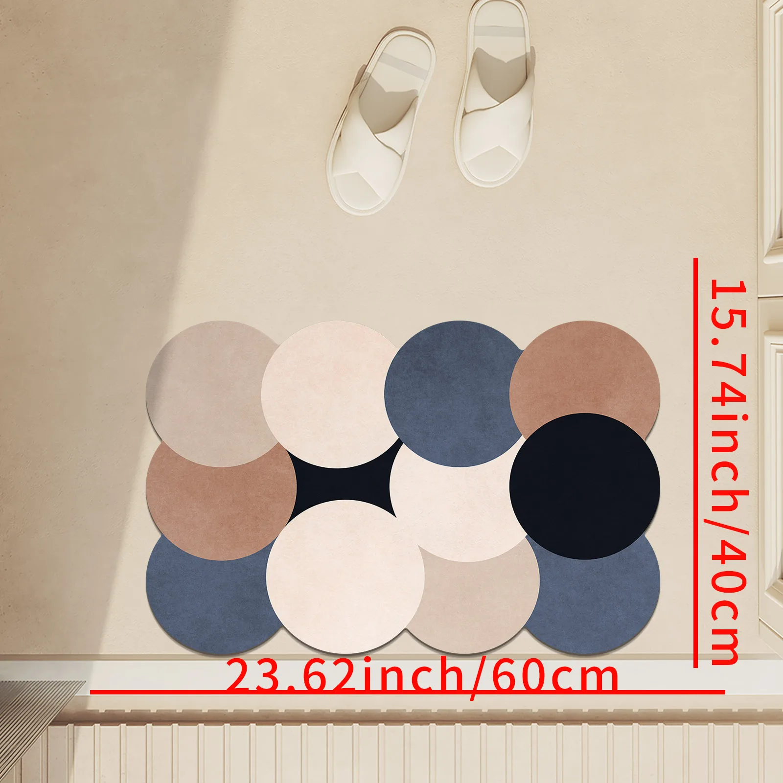 Luxury Stone Bath Mat Bathroom Absorbent Foot Mats Quick Dry Non-slip Shower Carpet Toilet Rugs Doormat Washable