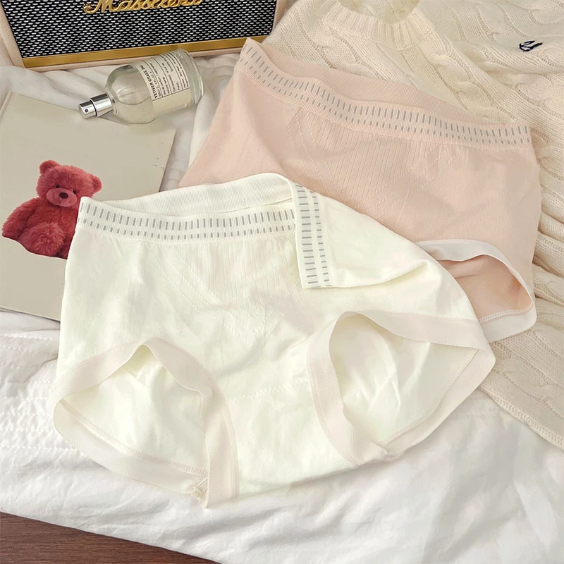 Intimo senza cuciture a vita media semplice tinta unita per donna Slip da donna comodi e traspiranti carini