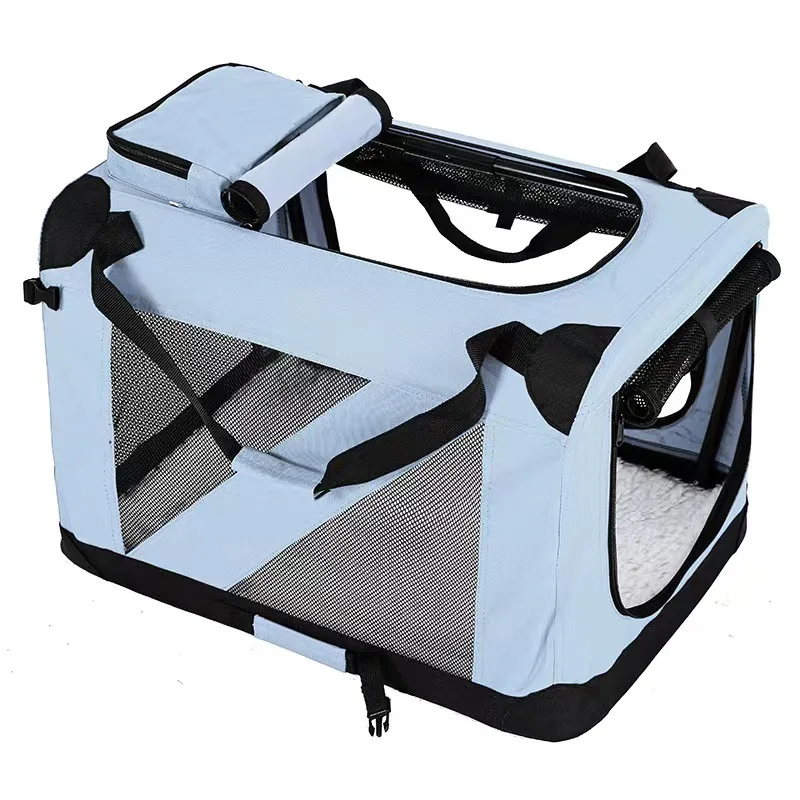 Dog Cage Car Kennel Outing Carrying Bag Pet Luggage Car Travel Cage Breathable Large Space Folding Medium And Large Dogs