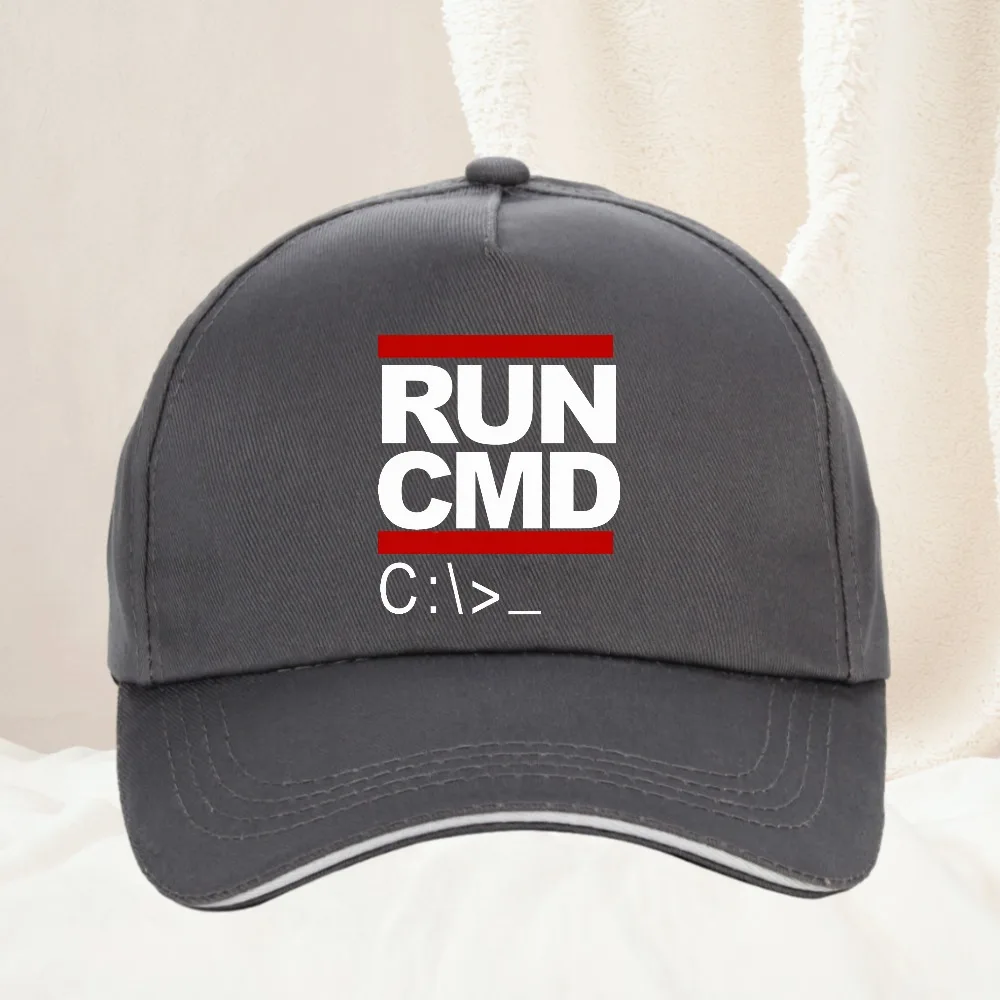 

Run Cmd Computer Programmer Baseball Cap Funny Birthday Gift For Man Boyfriend Husband Summer adjustable Snapback hat Gorras