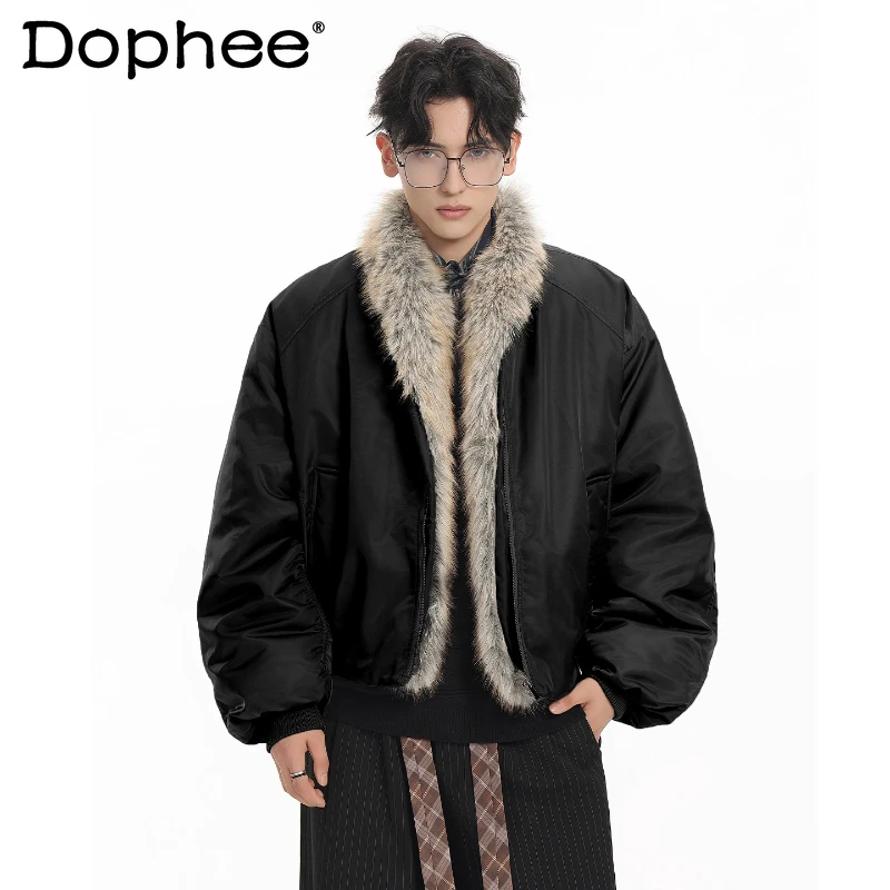 2025 inverno masculino novo estilo americano destacável jaqueta parkas masculino elegante na moda outerwear casacos masculino bonito moda parkas
