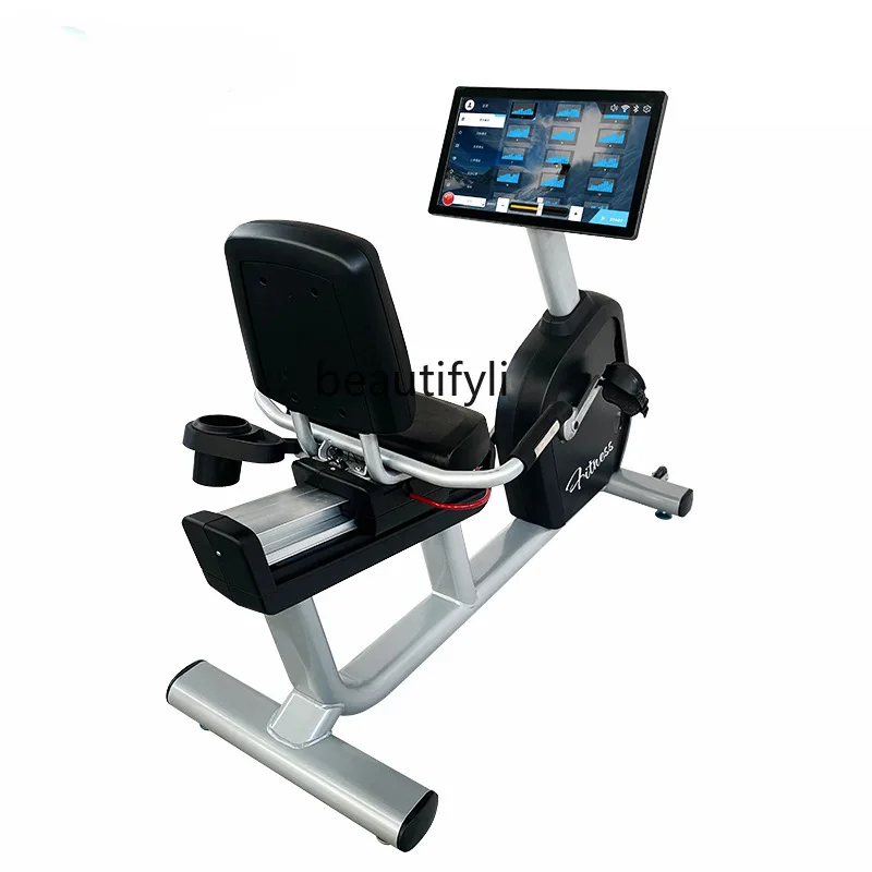 Commercial Gym Exercise Bike Rehabilitation Training Bicycle Horizontal Magnetic Control Car