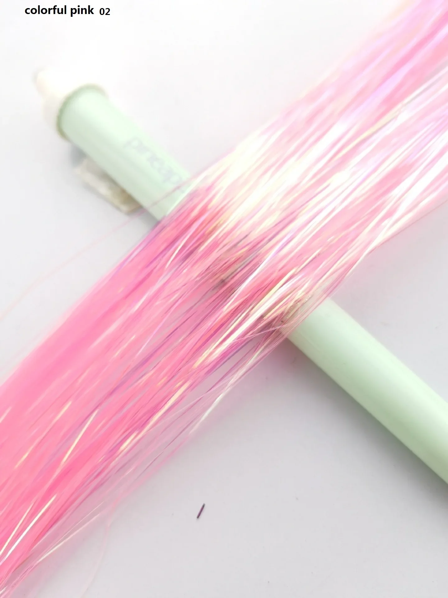 150 Stränge Bunter Glitzer-Haarverlängerungen, 100 cm Lang, Holografische Haaraccessoires für Partys und Veranstaltungen – Detail 4
