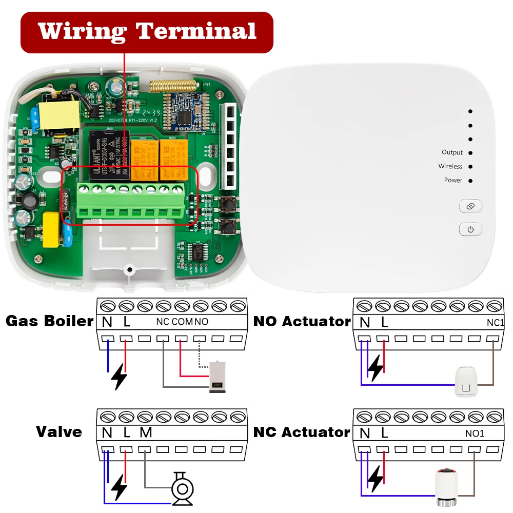 Smart RF Wireless Room Thermostat For Gas Boiler Heating Touch Screen Temperature Controller Home Programmable WiFi Thermostat