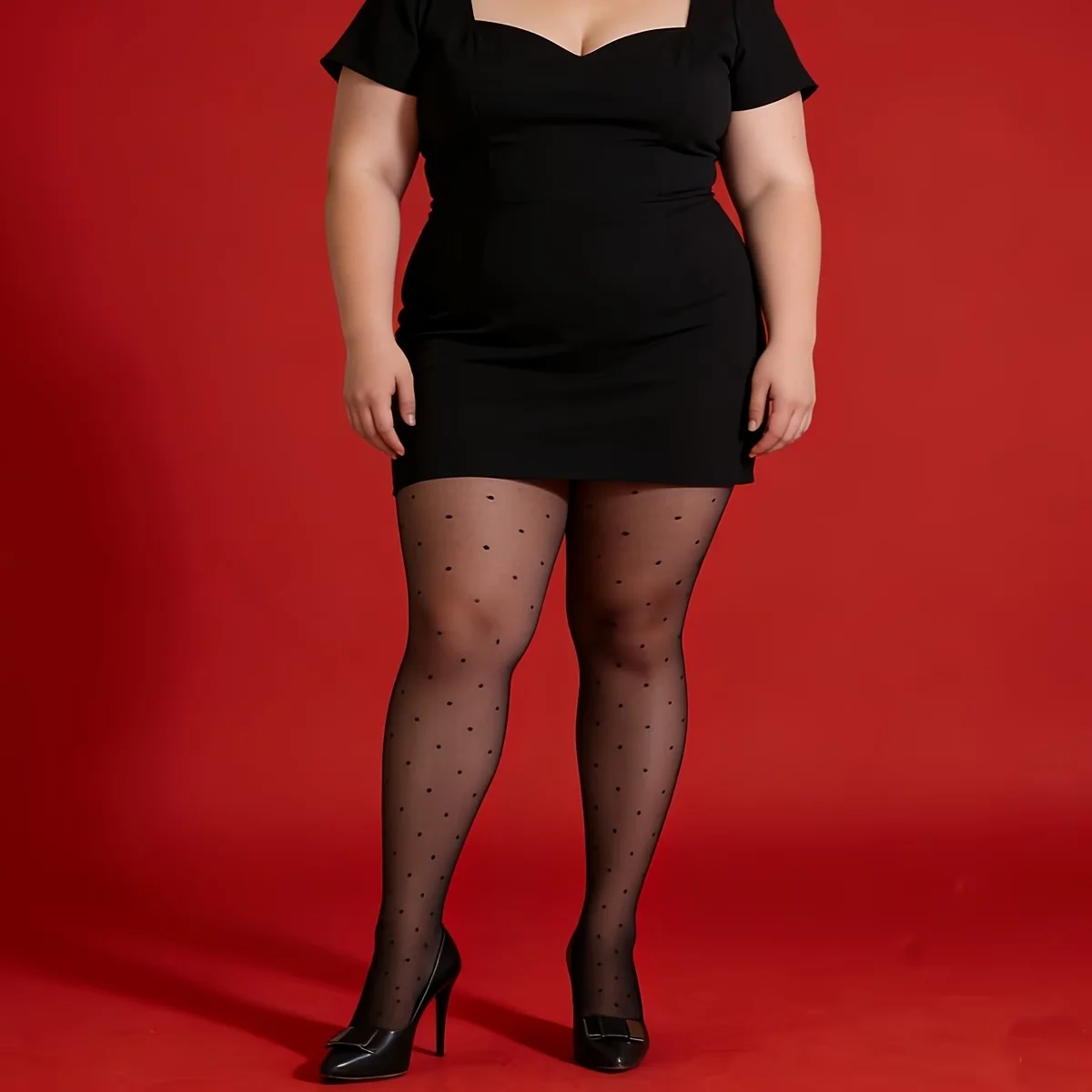 Plus Size Seamless Pantyhose XL-4XL, Super Elastic Magical Dot Tights, Anti Hook Wear Resistant Soft  Stockings For Women
