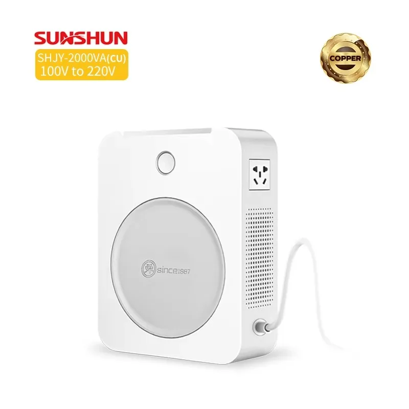 

2000W Single Phase Household Power Transformer 100V-220V Toroidal Aluminum Material 50/60Hz Rice Cooker Refrigerator