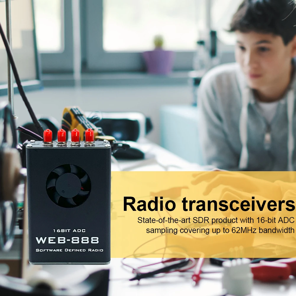 Web-888 16Bit ADC DDC Web SDR 62M عرض النطاق الترددي 10 كيلو هرتز إلى 60 ميجا هرتز HF VHF SDR راديو استقبال وحدة GPS الويب SDR راديو لحم الخنزير #4