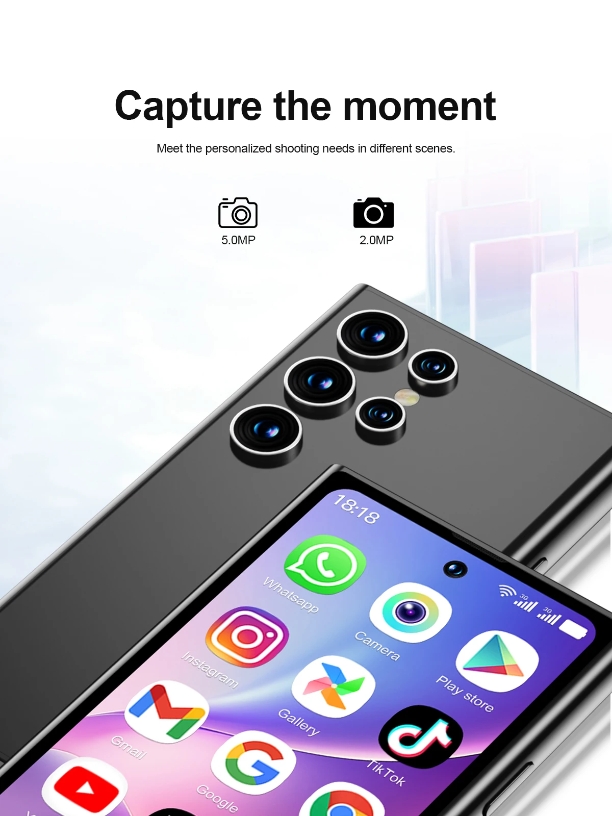 SERVO S27 MINI Android OS Mini Smartphone 4G LTE 16GB/64GB ROM Play Store WiFi Face Unlock 2 SIM 4.0" Pocket Small Smart Phones