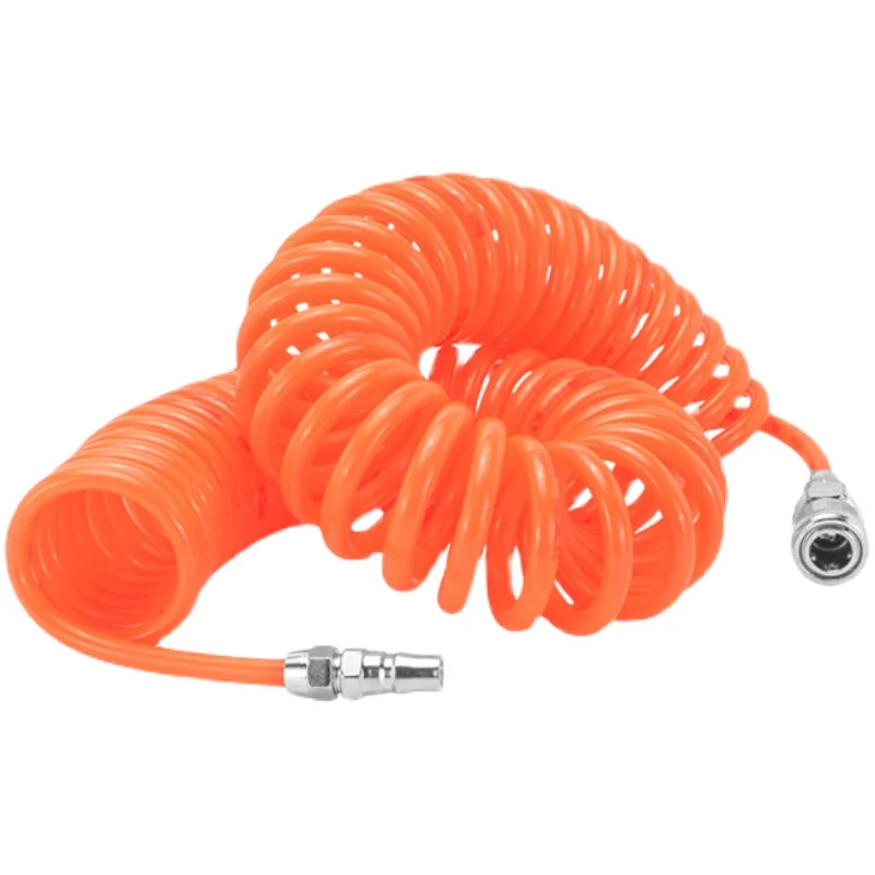 Pneumatic Spiral Hose Length 12M  OD 8mm x ID 5mm Quick Connector Air Compressor Recoil Hose Tubing With PP20 + SP20 connector