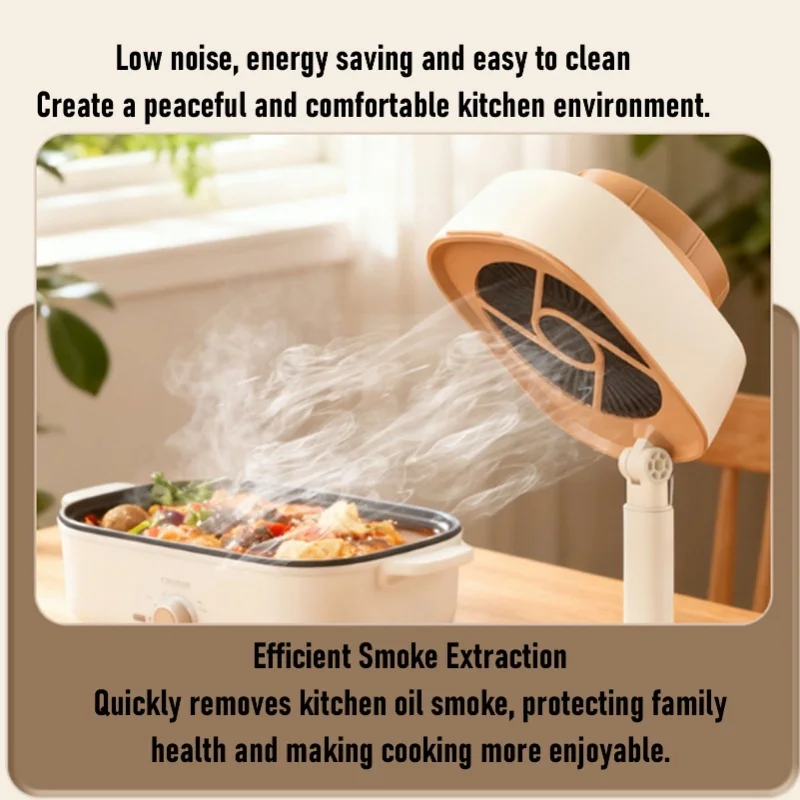 Compact Foldable Low Noise Portable Range Hood Exhaust Fan Countertop For Apartments Dorm RV Indoor BBQ
