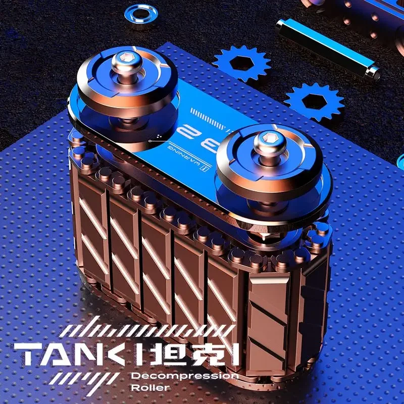 Tank Roller Fidget Spinner EDC Metal Manual Spinner Adult Fingertip Toy ADHD Tool Anxiety Stress Relief Toy Desk Toy Papa Brand