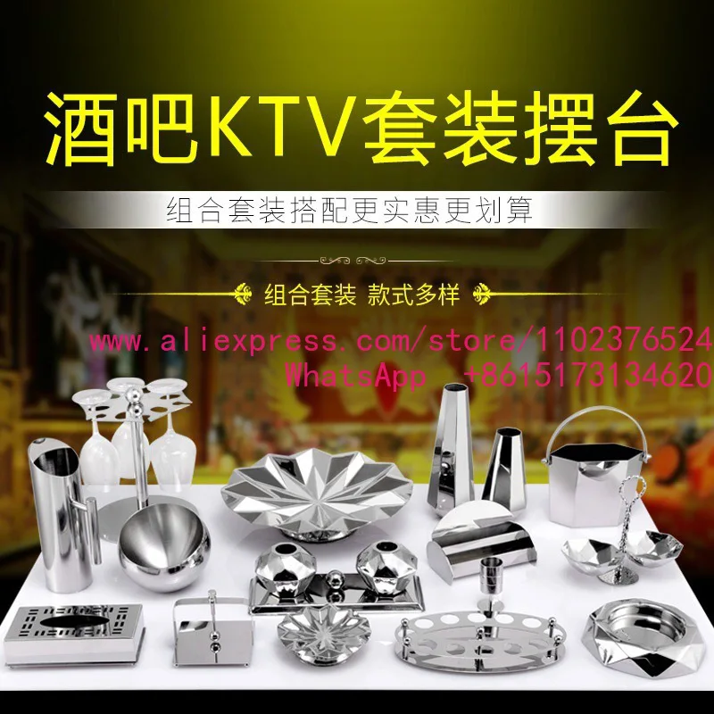 Stainless steel fruit plate rack, desktop ornament, fruit plate set.