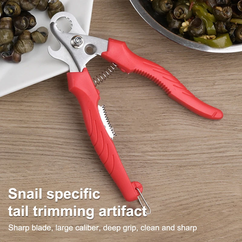 Snail Tail Cutter With Bottle Opener Professional Snail Scissors Pliers No Slippage Field Snail Scissors Seafood Tool