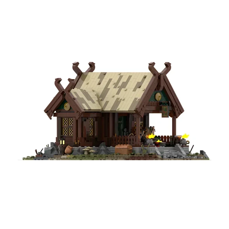 ยอดนิยมแหวนภาพยนตร์รุ่น Moc อาคารอิฐ Blacksmith's House เทคโนโลยี Modular Blocks ของขวัญของเล่นคริสต์มาส DIY ชุดประกอบ