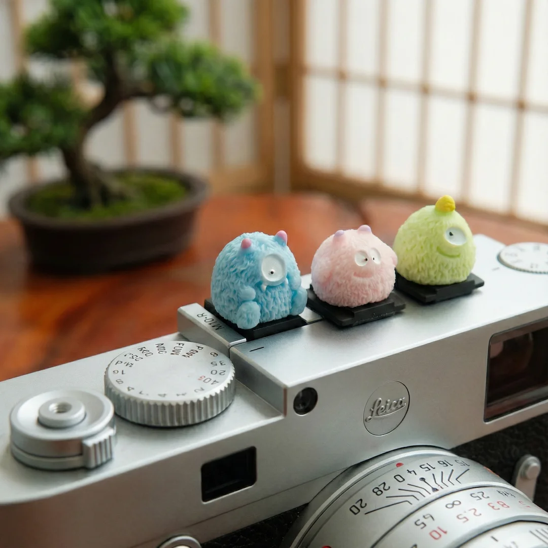 Cute Monster Camera Hot Shoe Cover ABS Resin Cartoon Flash Protector for DSLR Mirrorless. Universal Durable Dust Cap.